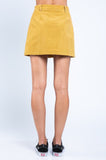 Corduory Two-Pocket on Button-Down Mini Skirt